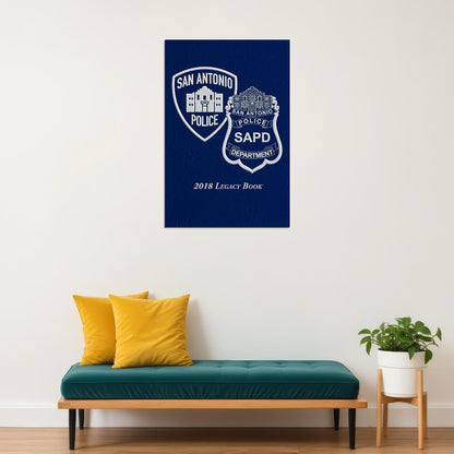 San Antonio Police Department Symbol Police Public Order Poster Wall Art Print Home Wall Decor - xonomax