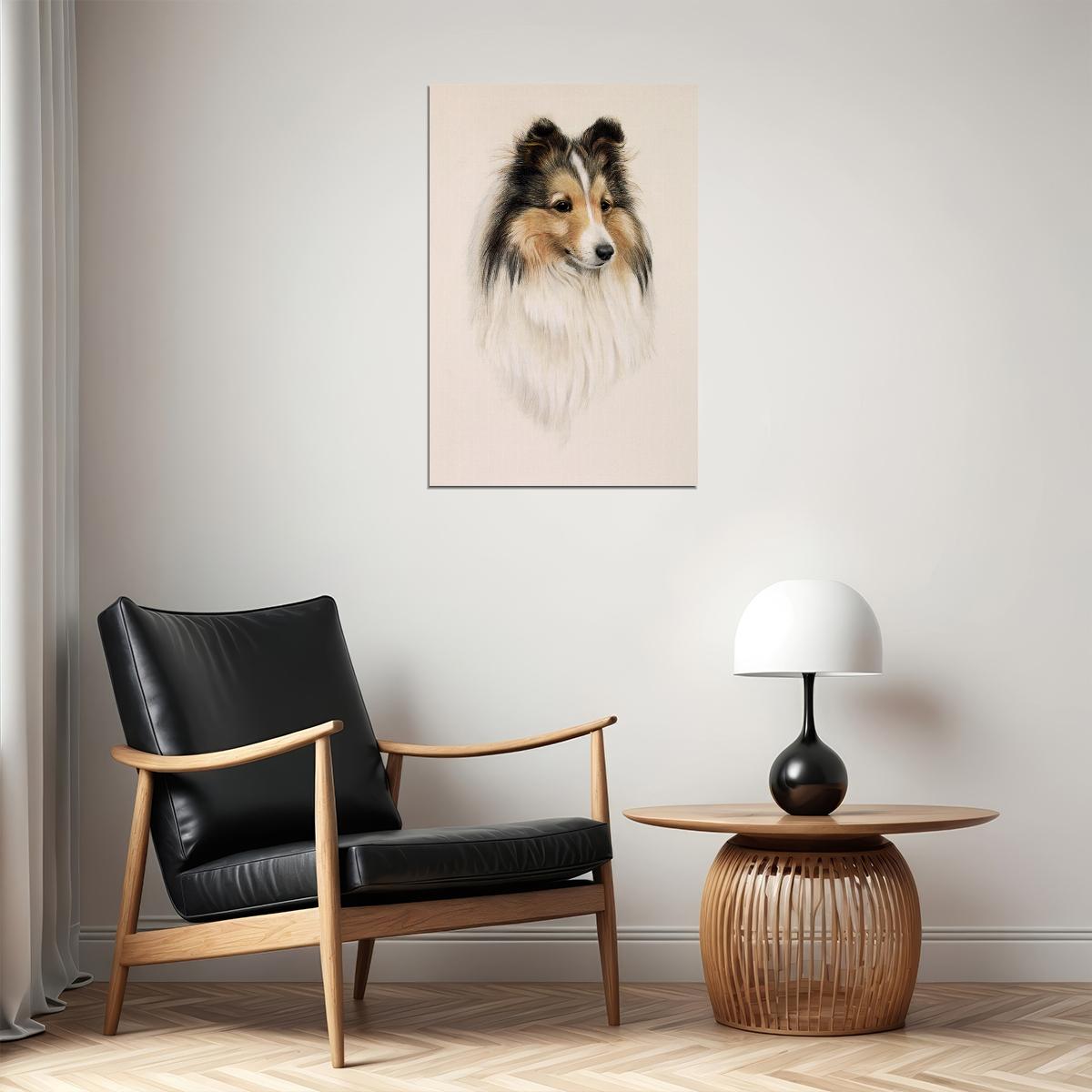 Sheltie Sunflower Dog Breed Small Animal Poster Wall Art Print Home Wall Decor - xonomax