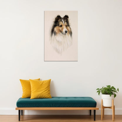 Sheltie Sunflower Dog Breed Small Animal Poster Wall Art Print Home Wall Decor - xonomax