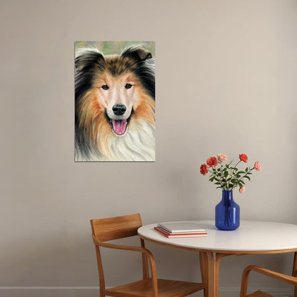 Sheltie Sunflower Small Animal Dog Breed Poster Wall Art Print Home Wall Decor - xonomax