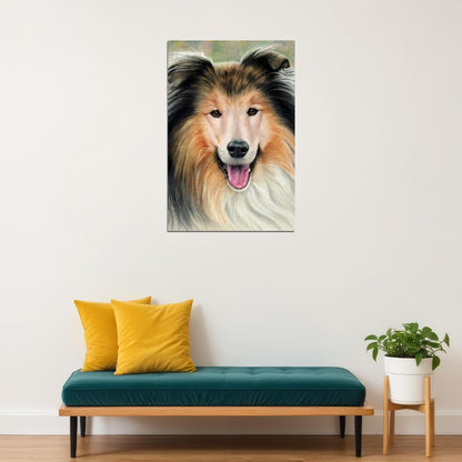 Sheltie Sunflower Small Animal Dog Breed Poster Wall Art Print Home Wall Decor - xonomax