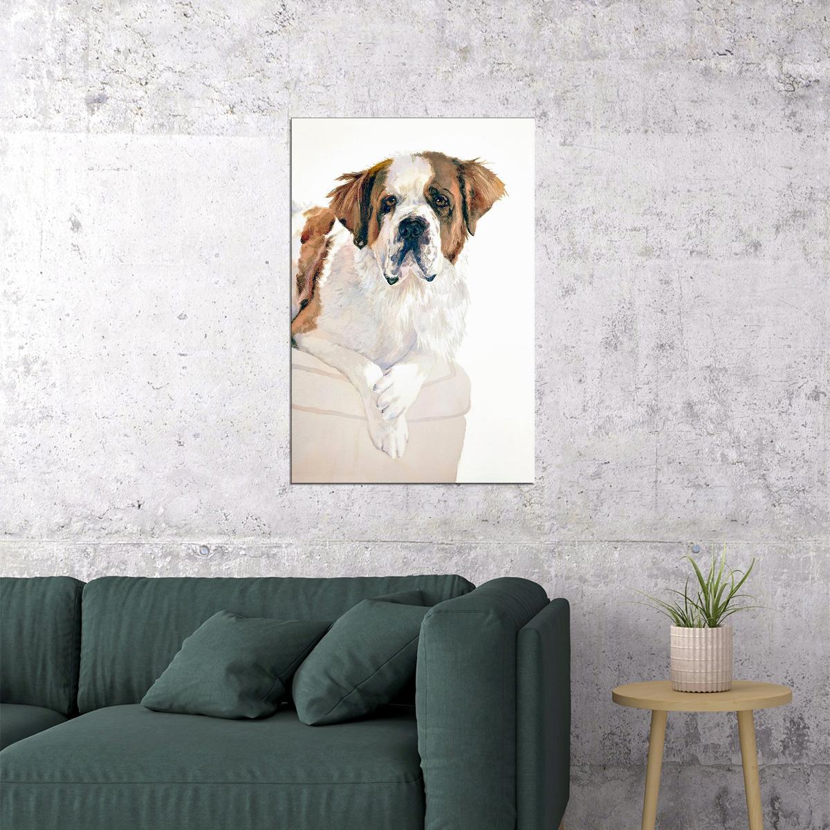 St Bernard I Wuff You Dog Pictures Poster Wall Art Print Home Wall Decor - xonomax