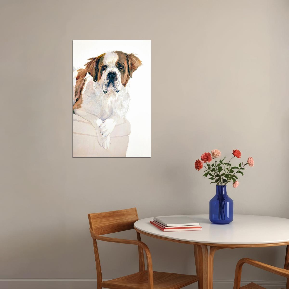 St Bernard I Wuff You Dog Pictures Poster Wall Art Print Home Wall Decor - xonomax