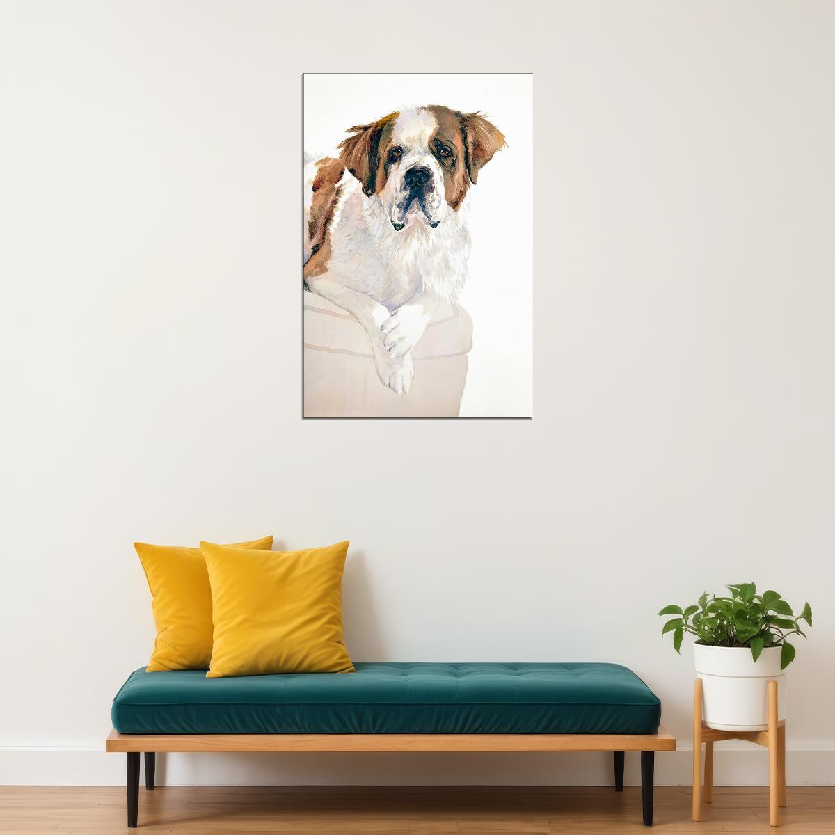 St Bernard I Wuff You Dog Pictures Poster Wall Art Print Home Wall Decor - xonomax
