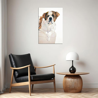 St Bernard I Wuff You Dog Pictures Poster Wall Art Print Home Wall Decor - xonomax