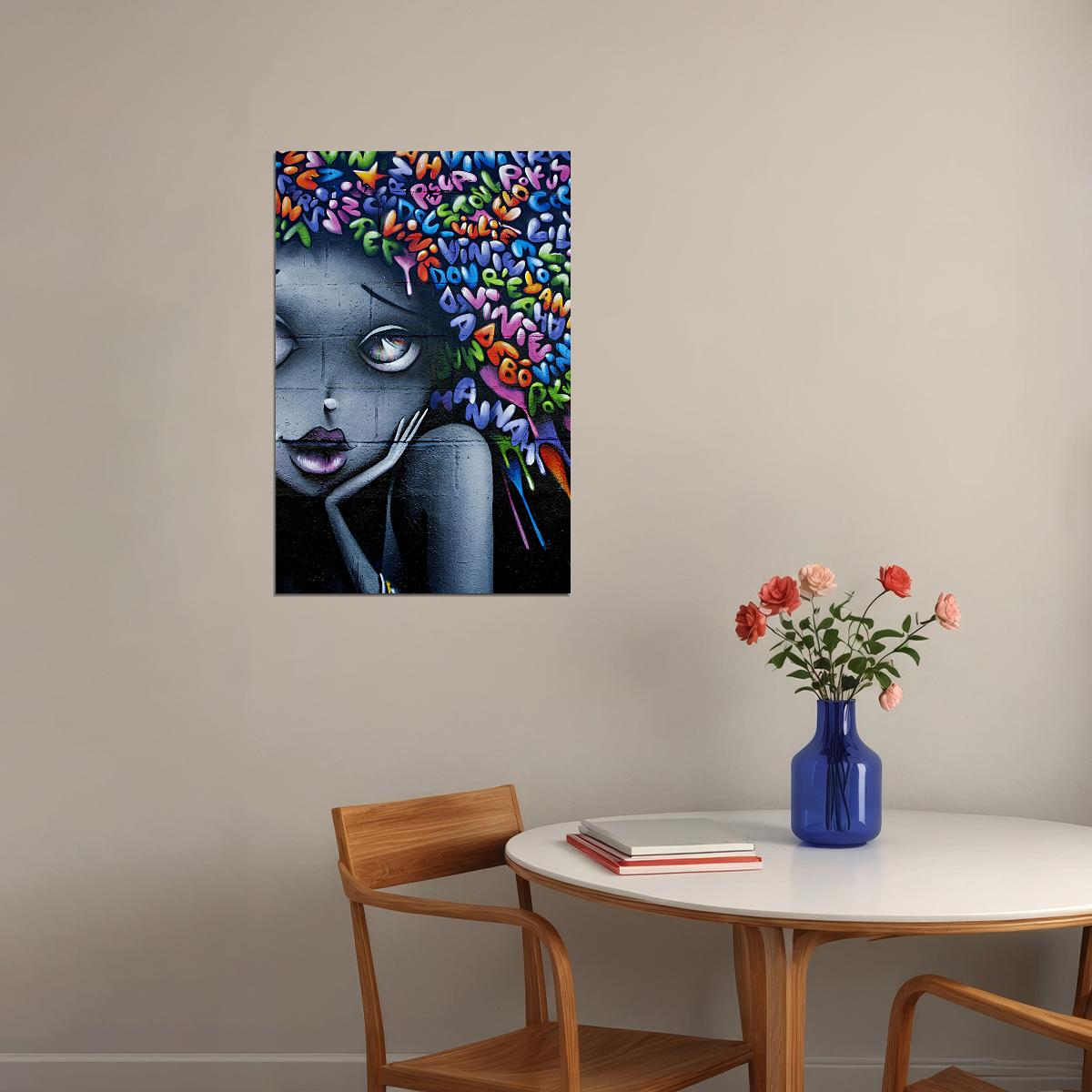 Street Art Graffiti Writing Figure Poster Wall Art Print Home Wall Decor - xonomax