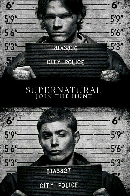 Supernatural Mugshot Dean And Sam Wincheste Poster Wall Art Print Home Wall Decor - xonomax