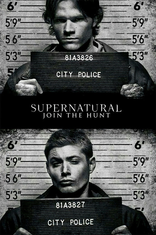 Supernatural Mugshot Dean And Sam Wincheste Poster Wall Art Print Home Wall Decor - xonomax