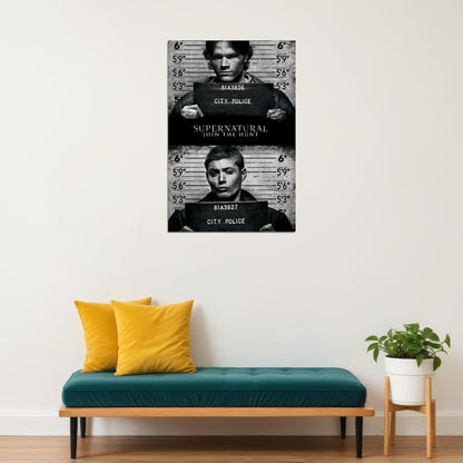 Supernatural Mugshot Dean And Sam Wincheste Poster Wall Art Print Home Wall Decor - xonomax