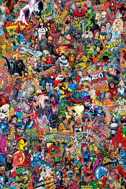 Graffiti Superheroes Cartoon Colourful Poster Wall Art Print Home Wall Decor - xonomax