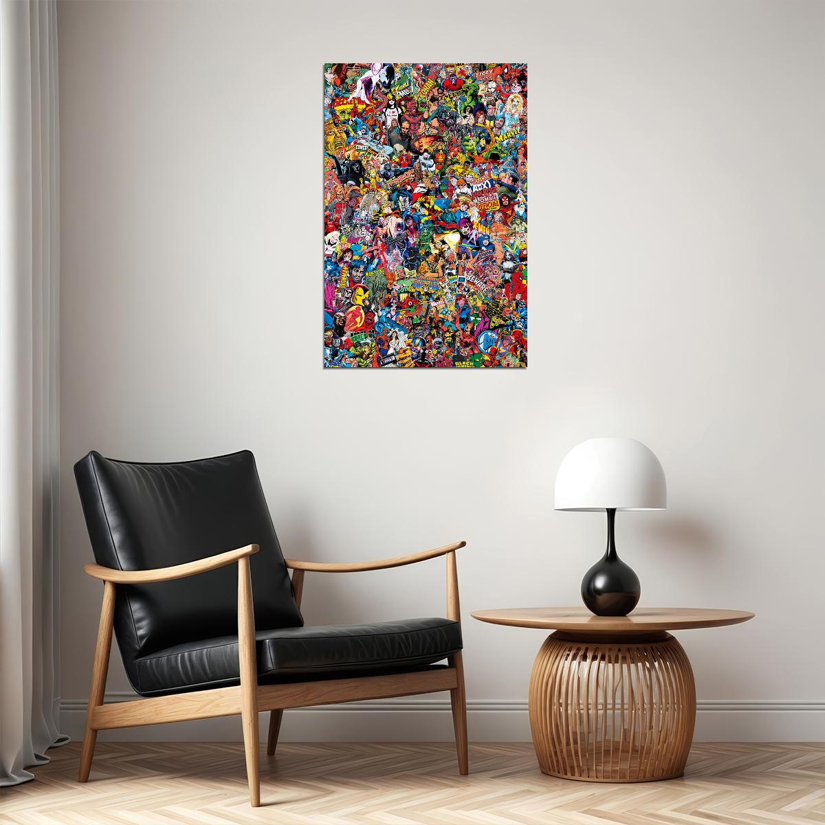 Graffiti Superheroes Cartoon Colourful Poster Wall Art Print Home Wall Decor - xonomax