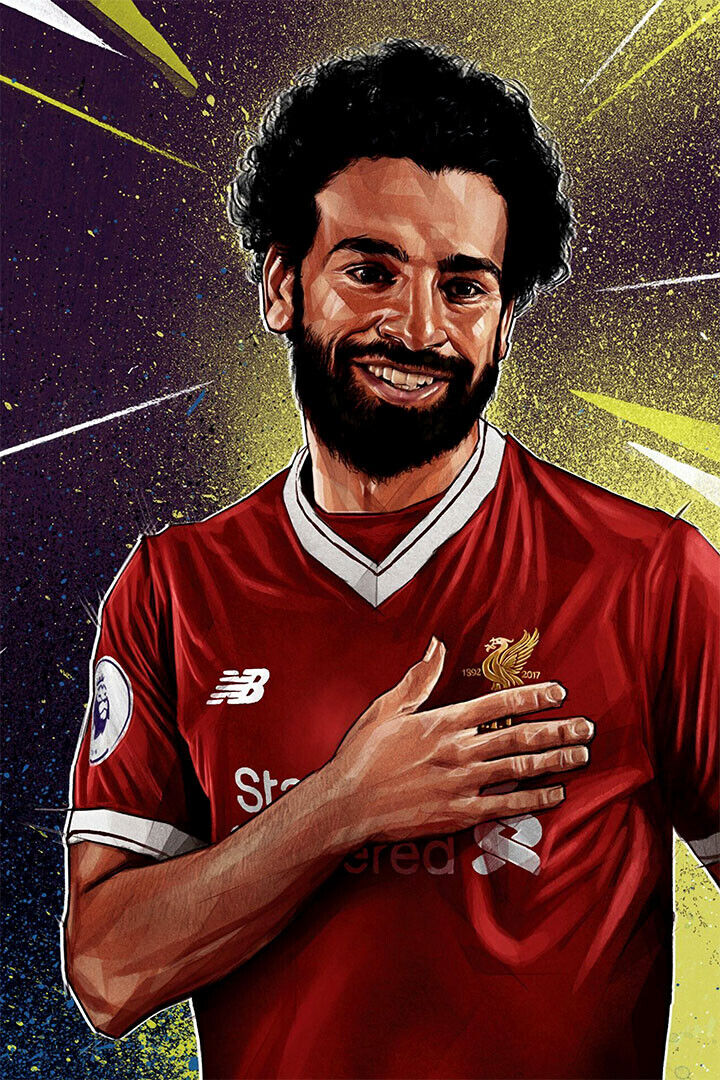 Mohamed Salah Soccer Football Player Poster Wall Art Print Home Wall Decor - xonomax