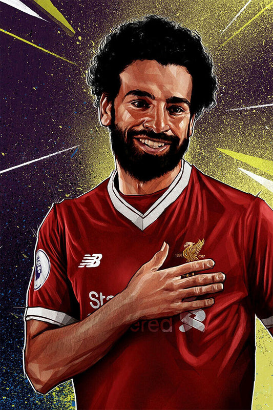 Mohamed Salah Soccer Football Player Poster Wall Art Print Home Wall Decor - xonomax