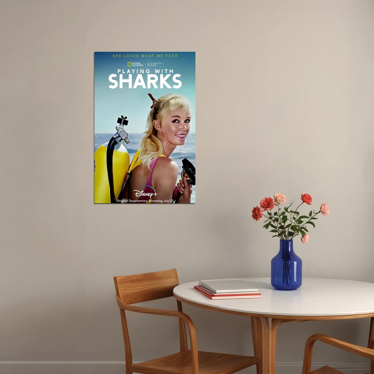 Playing With Sharks 2021 Movie Poster Wall Art Print Home Wall Decor - xonomax