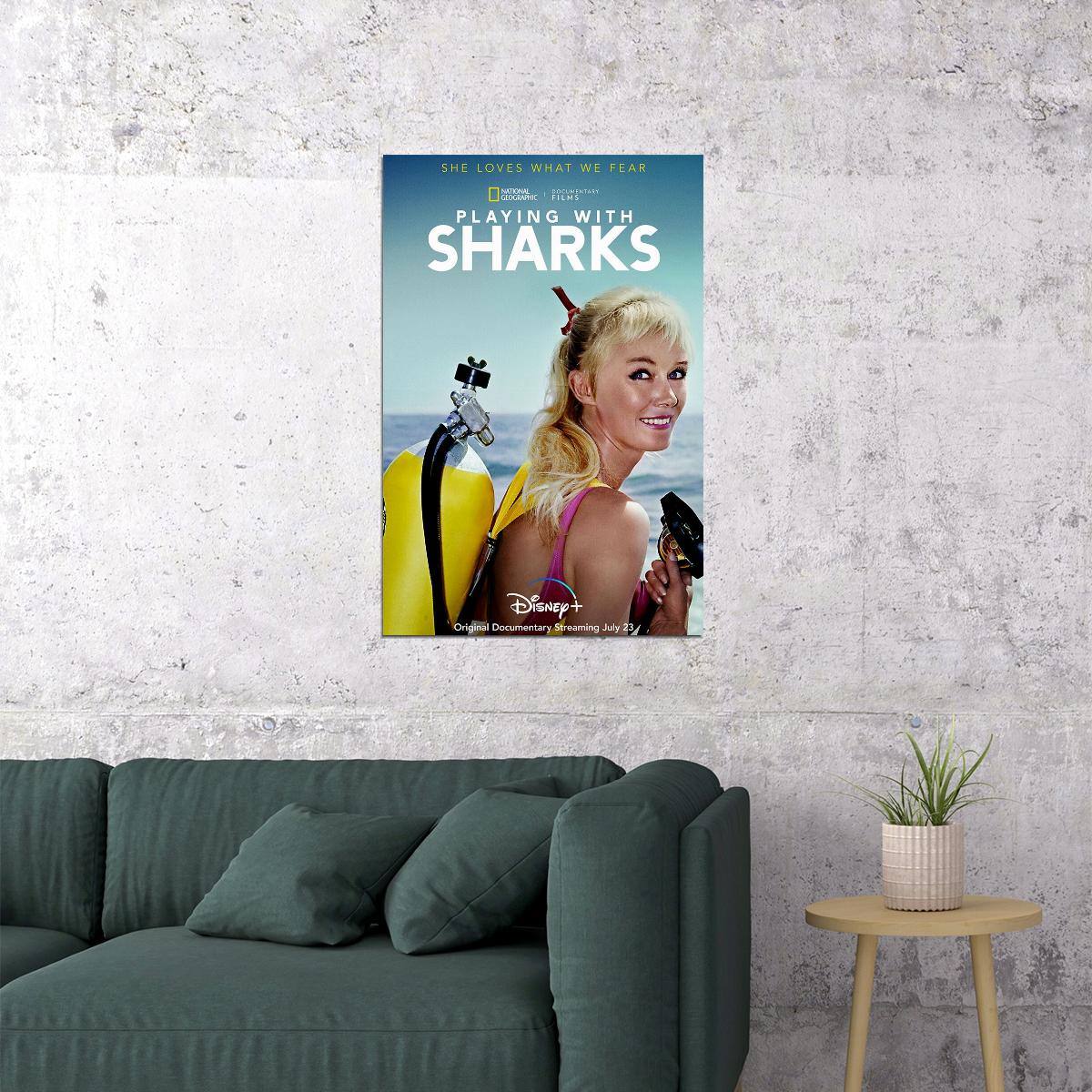 Playing With Sharks 2021 Movie Poster Wall Art Print Home Wall Decor - xonomax