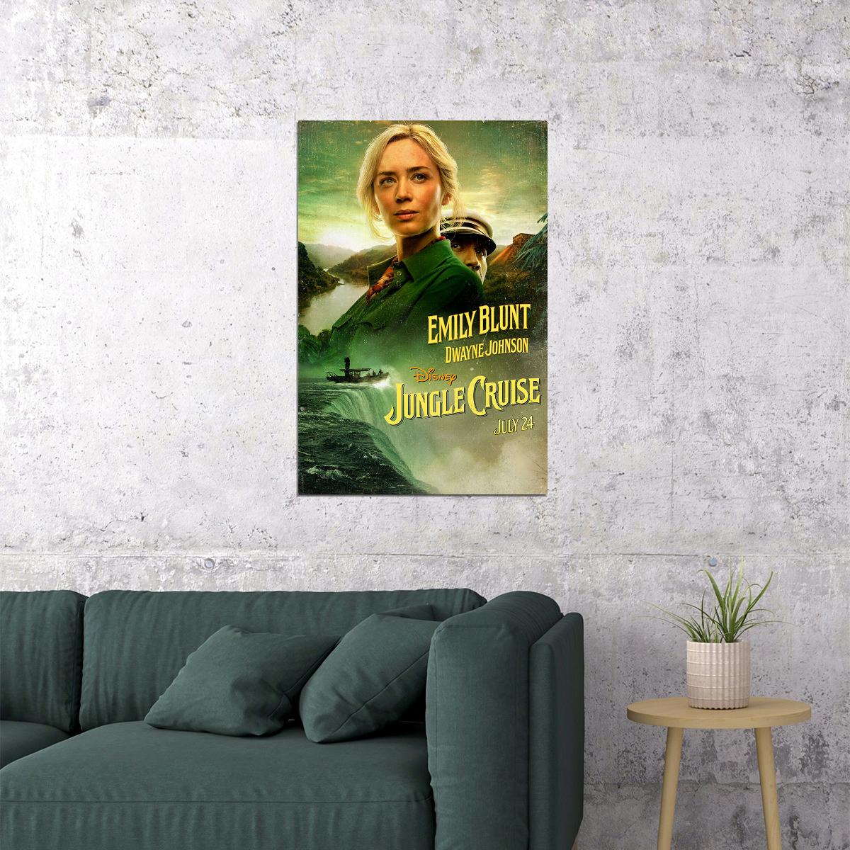 Jungle Cruise 2021 Action Movie Poster Wall Art Print Home Wall Decor - xonomax