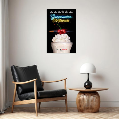 Gunpowder Milkshake 2021 Fantasy Movie Poster Wall Art Print Home Wall Decor - xonomax