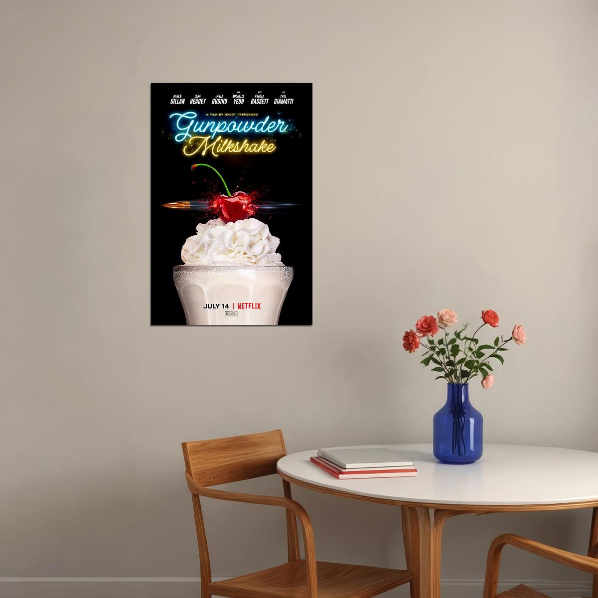 Gunpowder Milkshake 2021 Fantasy Movie Poster Wall Art Print Home Wall Decor - xonomax