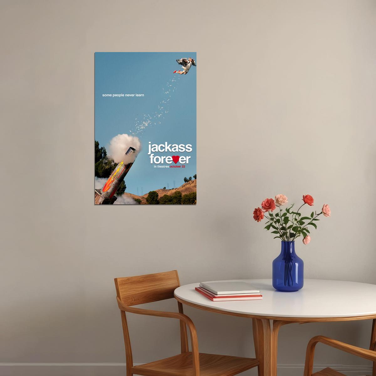 Jackass Forever Movie Some People Never Learn Poster Wall Art Print Home Wall Decor - xonomax