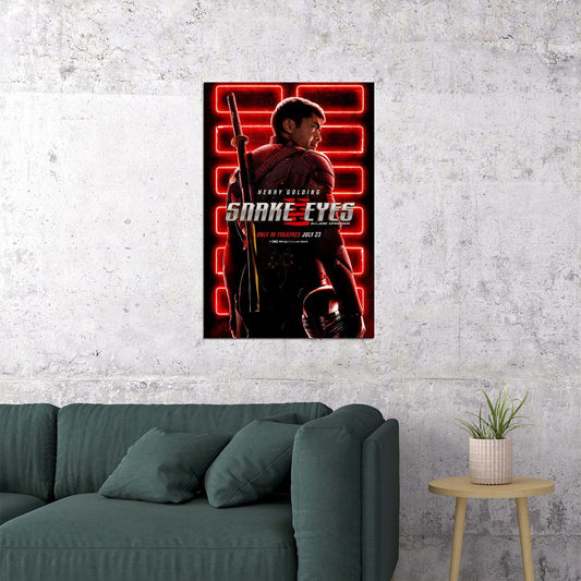 Snake Eyes Movie 2021 Gi Joe Origins Poster Wall Art Print Home Wall Decor - xonomax