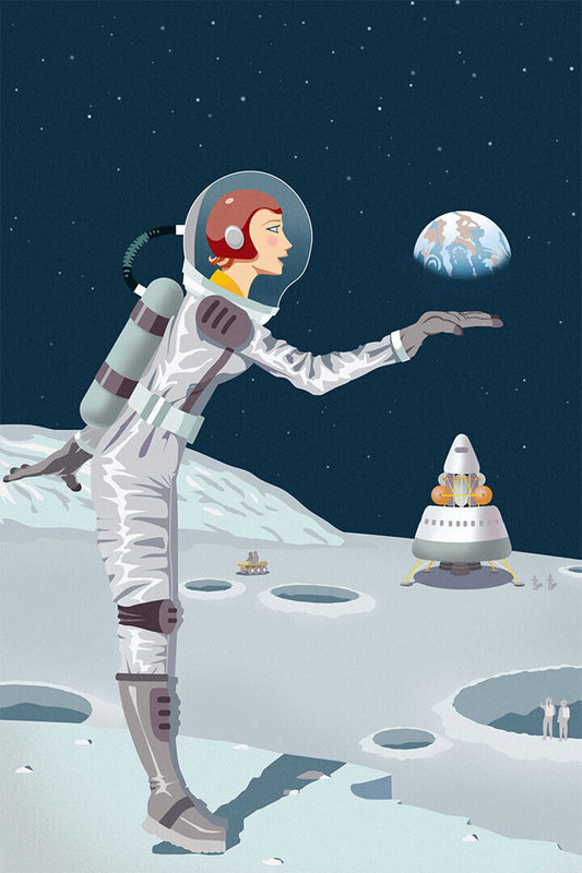 Space Travel Modern Science Collage Modern Science Poster Wall Art Print Home Wall Decor - xonomax