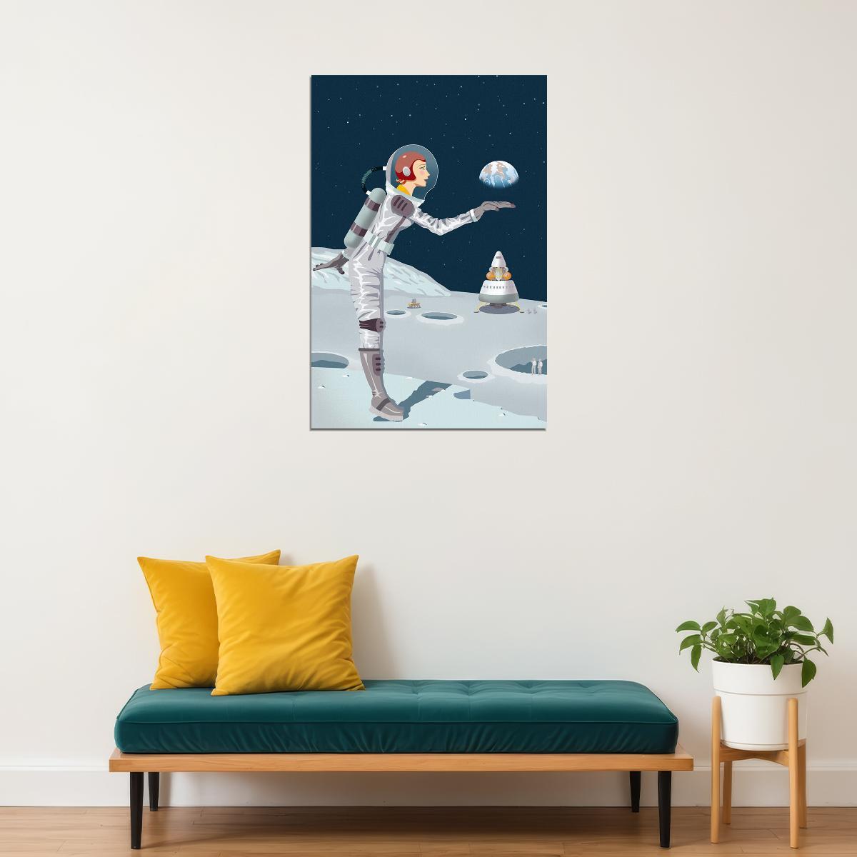Space Travel Modern Science Collage Modern Science Poster Wall Art Print Home Wall Decor - xonomax