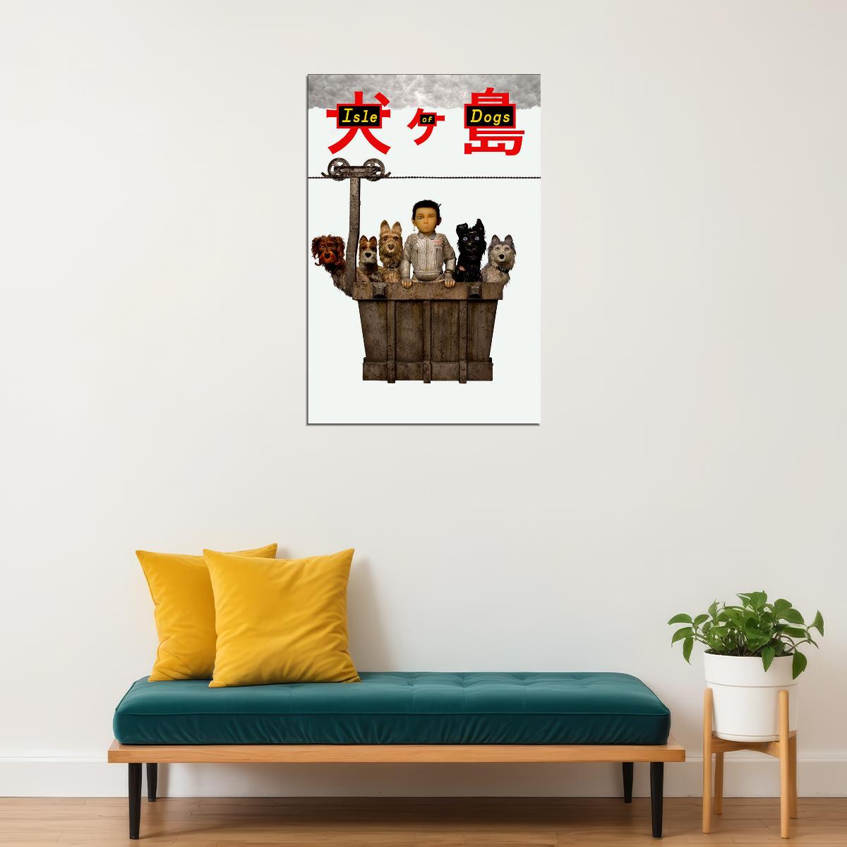 Isle Of Dogs Movie Wes Anderson Film Characters Poster Wall Art Print Home Wall Decor - xonomax