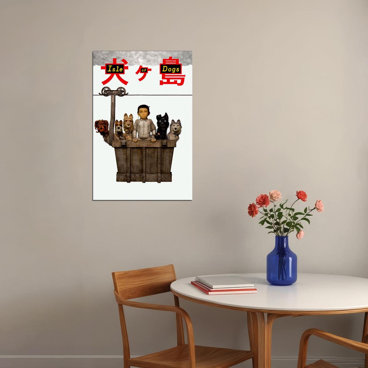 Isle Of Dogs Movie Wes Anderson Film Characters Poster Wall Art Print Home Wall Decor - xonomax
