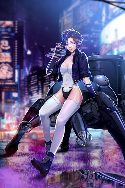 Ghost In The Shell Fight Riot Police Anime Movie Poster Wall Art Print Home Wall Decor