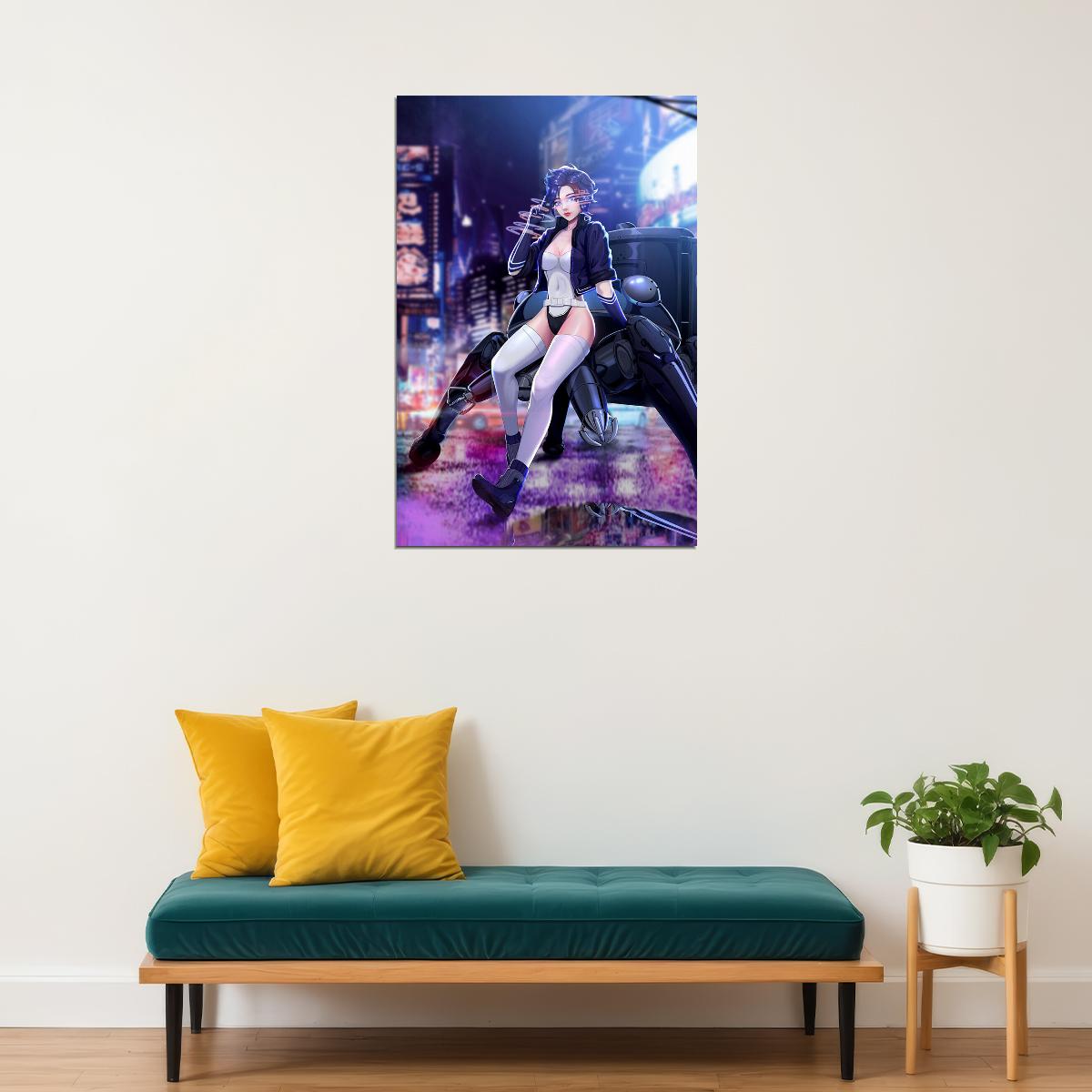 Ghost In The Shell Fight Riot Police Anime Movie Poster Wall Art Print Home Wall Decor