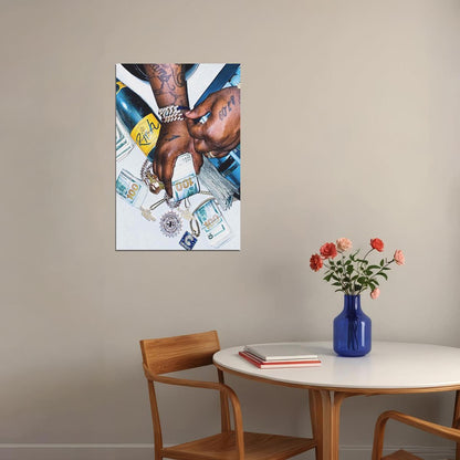 Smoke Dza Jayy Grams Money Is The Motive Poster Wall Art Print Home Wall Decor - xonomax