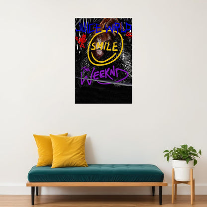 The Weeknd Great Singer 2021 Smile Poster Wall Art Print Home Wall Decor - xonomax
