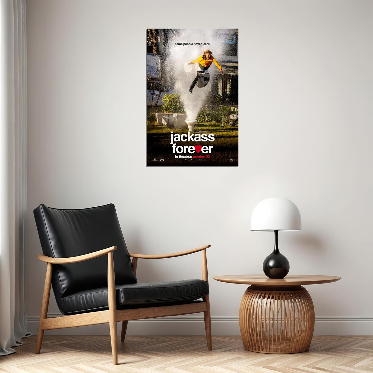 Jackass Forever Some People Never Learn Poster Wall Art Print Home Wall Decor - xonomax