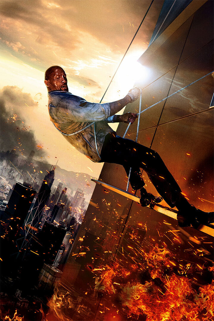Skyscraper 2018 Movie Dwayne Johnson Adventure Poster Wall Art Print Home Wall Decor