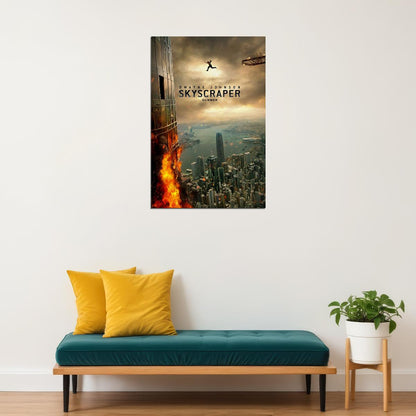 Skyscraper 2018 Movie Dwayne Johnson Action Thriller Poster Wall Art Print Home Wall Decor - xonomax