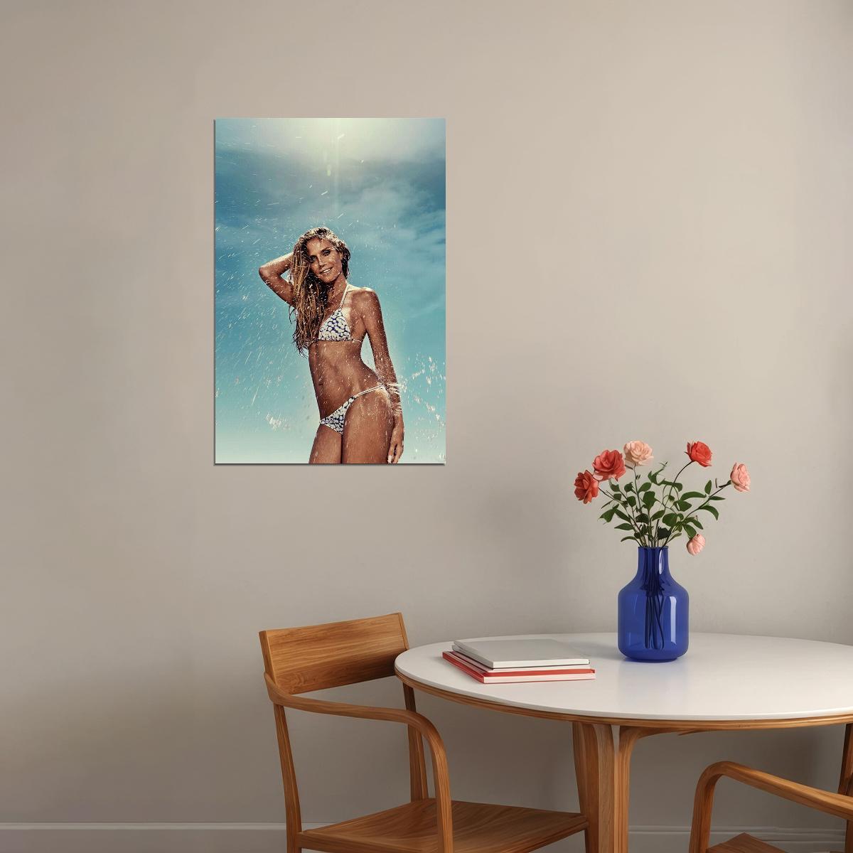 Heidi Klum Super Model Magazine Fashion Cover Poster Wall Art Print Home Wall Decor - xonomax