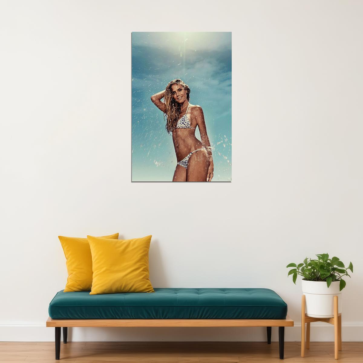 Heidi Klum Super Model Magazine Fashion Cover Poster Wall Art Print Home Wall Decor - xonomax