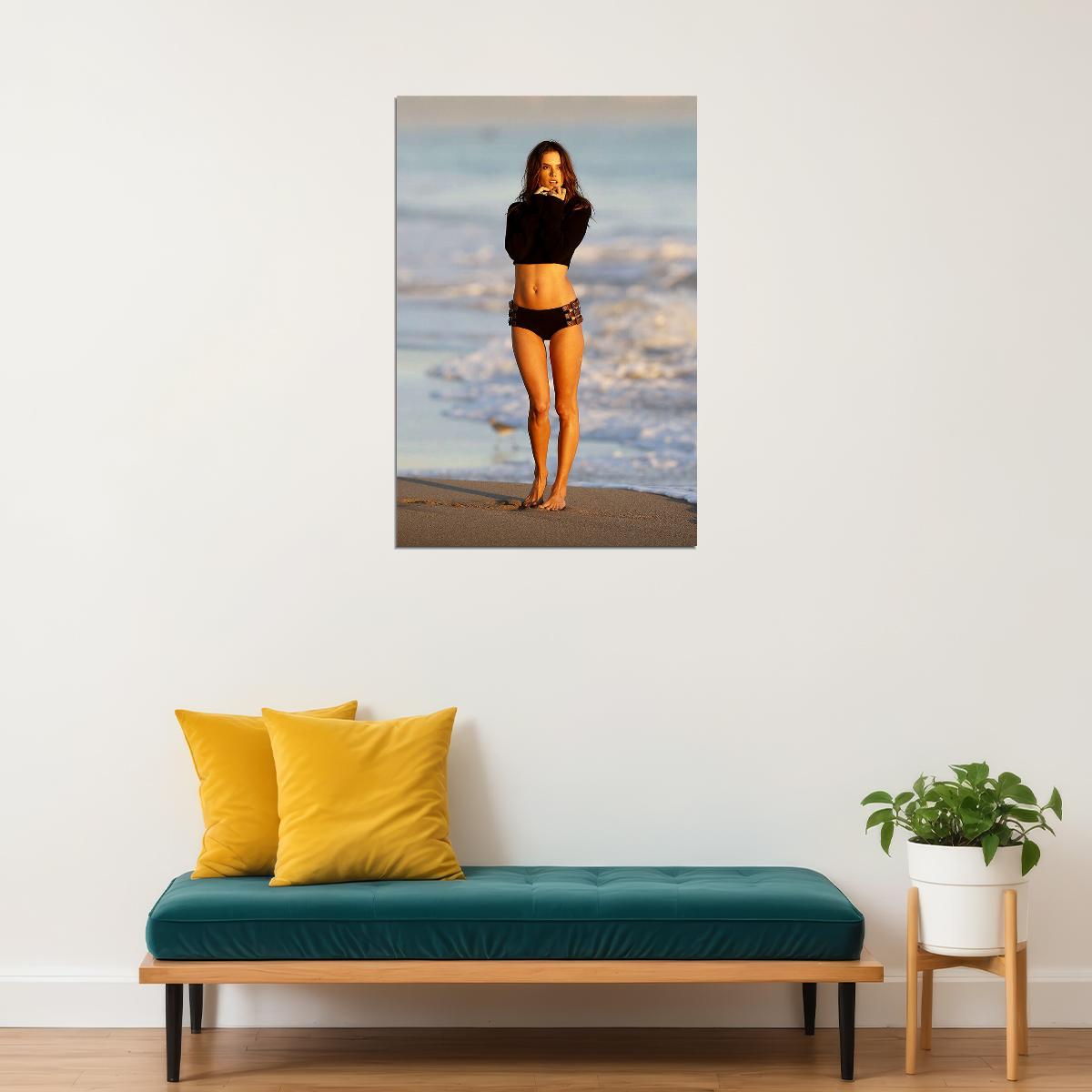 Alessandra Ambrosio Model Star Fashion Poster Wall Art Print Home Wall Decor - xonomax