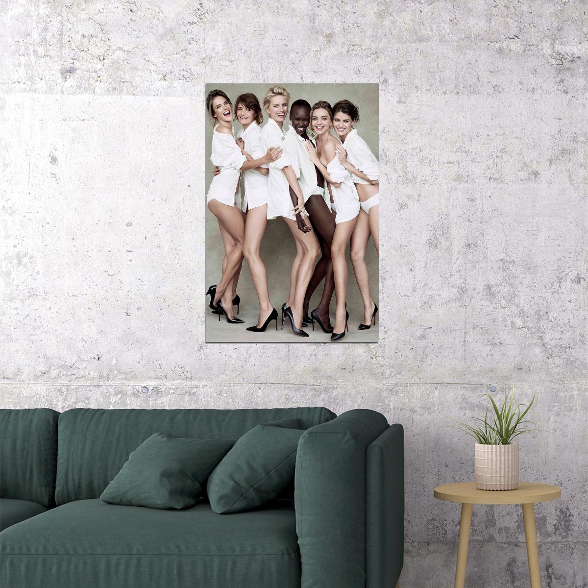 Alessandra Ambrosio Helena Christensen Miranda Kerr Models Poster Wall Art Print Home Wall Decor - xonomax