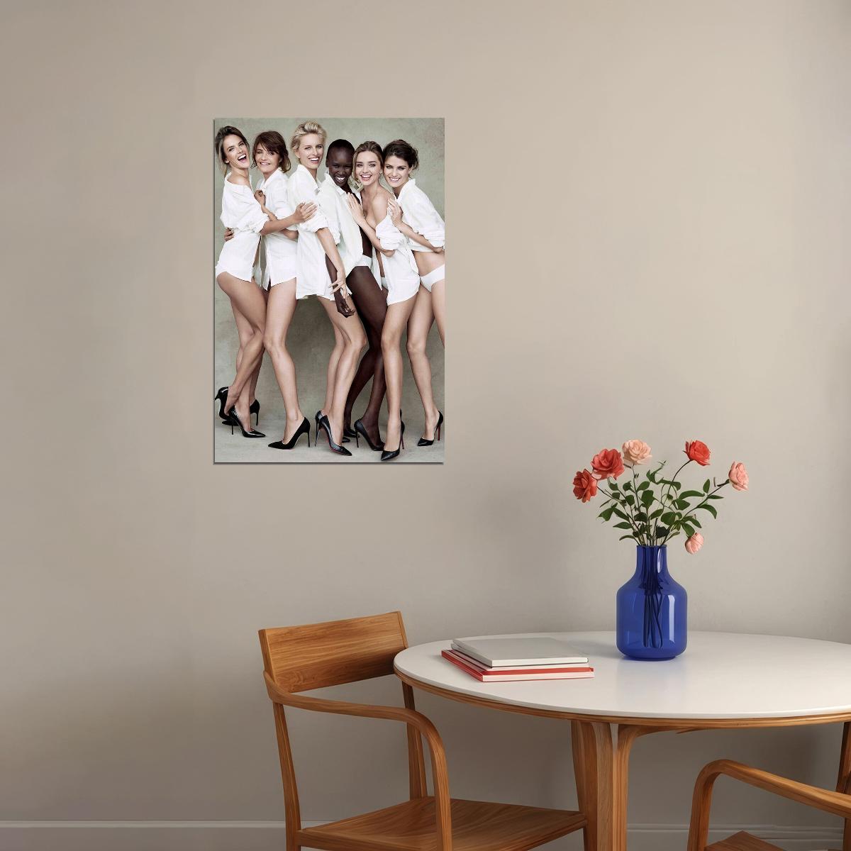Alessandra Ambrosio Helena Christensen Miranda Kerr Models Poster Wall Art Print Home Wall Decor - xonomax
