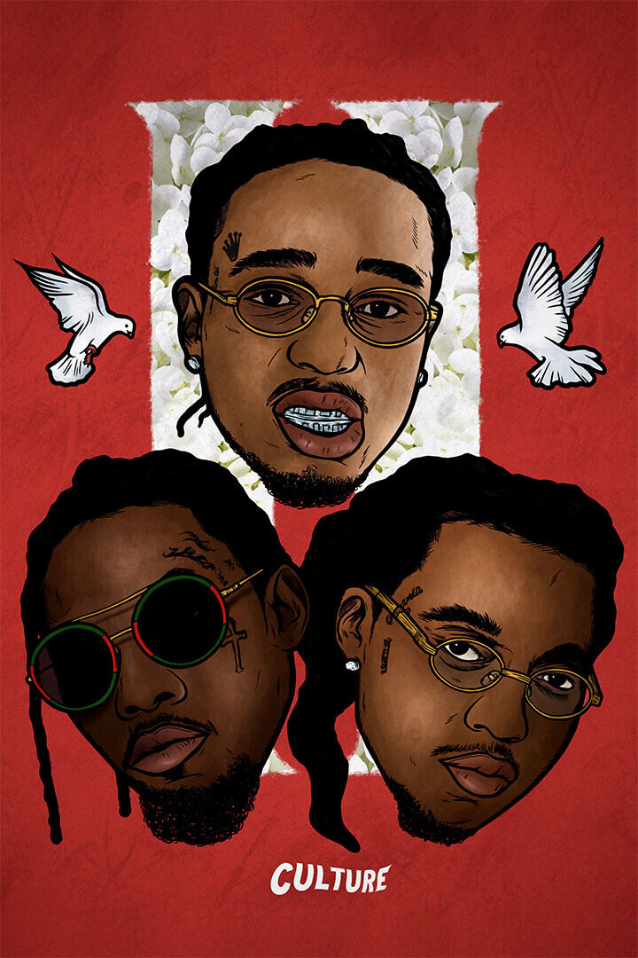 Migos Culture Fan Album Music Rap 2017 Cover Poster Wall Art Print Home Wall Decor - xonomax