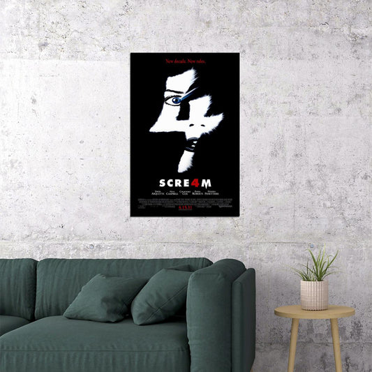 Scream 4 Movie Horror Classic Film Thriller Horror Poster Wall Art Print Home Wall Decor - xonomax