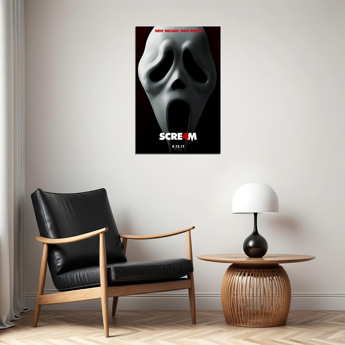 Scream 4 Movie Horror Classic Film Horror Thriller Poster Wall Art Print Home Wall Decor - xonomax