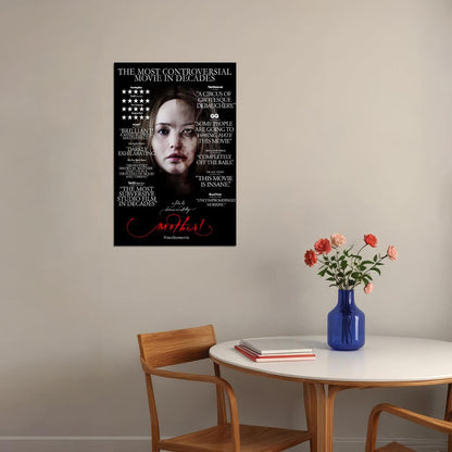 Mother! Movie Jennifer Lawrence Javier Bardem Action Poster Wall Art Print Home Wall Decor - xonomax