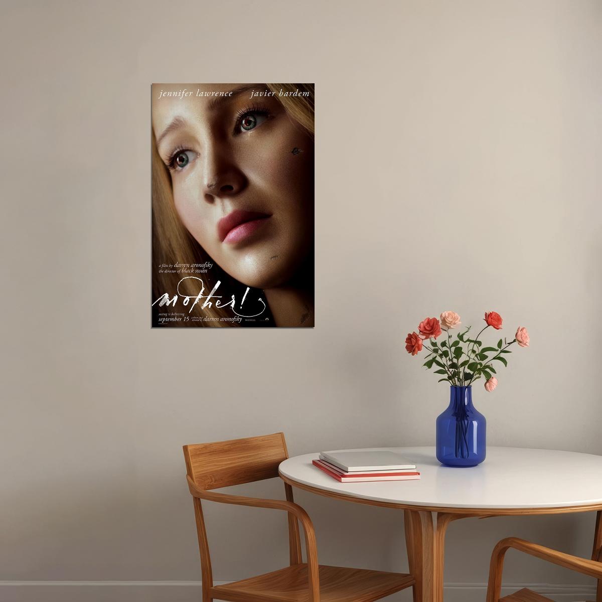 Mother! Movie Jennifer Lawrence Javier Bardem Mystery Poster Wall Art Print Home Wall Decor - xonomax
