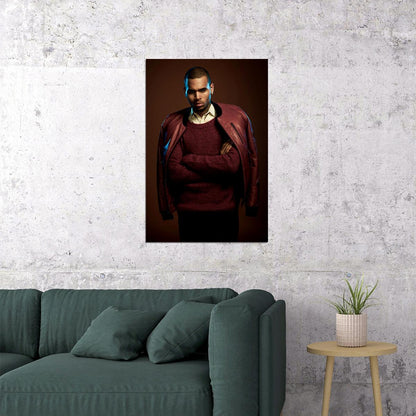 Chris Brown Music Star Rapper Singer Star Poster Wall Art Print Home Wall Decor - xonomax