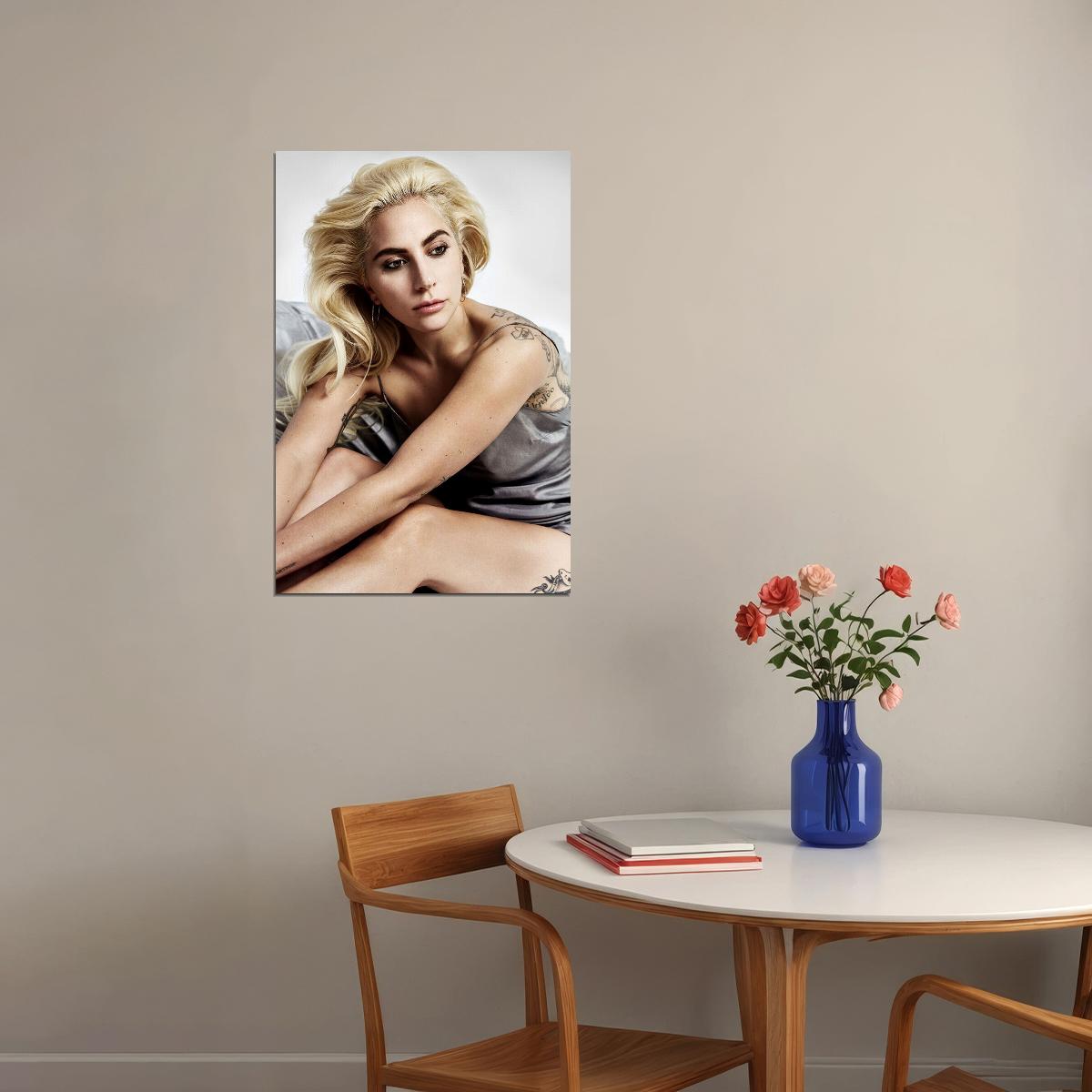 Lady Gaga Musician Famous Music Beautiful Singer Poster Wall Art Print Home Wall Decor - xonomax