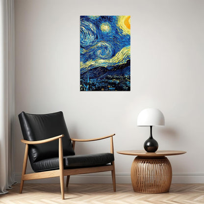 Starry Night Landscape Oil Poster Wall Art Print Home Wall Decor - xonomax