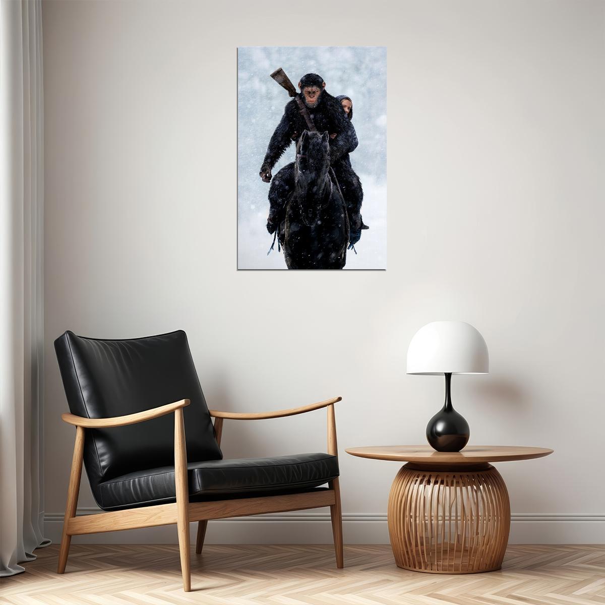 War For The Planet Of The Apes Movie 2017 Action Poster Wall Art Print Home Wall Decor - xonomax