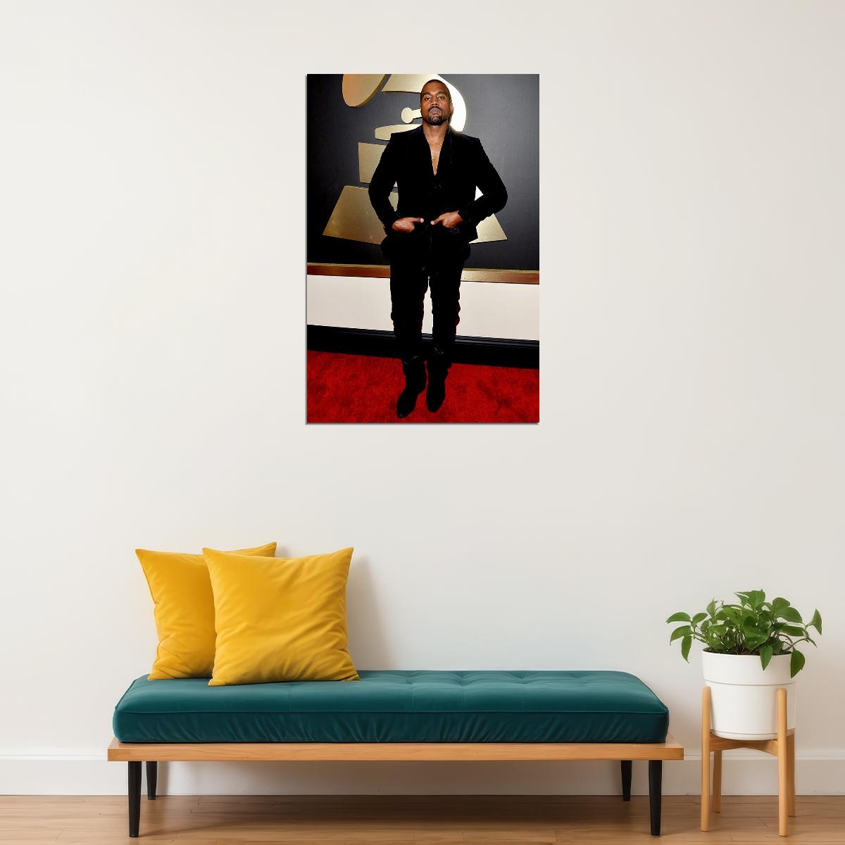 Kanye West Yezzy Grammy Rap Hiphop Super Star Poster Wall Art Print Home Wall Decor - xonomax